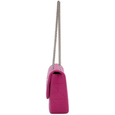 Shop Saint Laurent Pink Wool Medium Jamie Bag In 5503 Pink