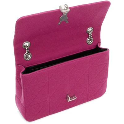 Shop Saint Laurent Pink Wool Medium Jamie Bag In 5503 Pink