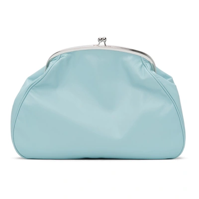 Shop Marina Moscone Blue Exploded Coin Purse In Pale Blue