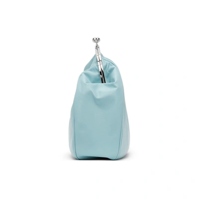 Shop Marina Moscone Blue Exploded Coin Purse In Pale Blue