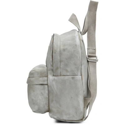 Shop Maison Margiela White Mini Microsuede Backpack In T1003 White