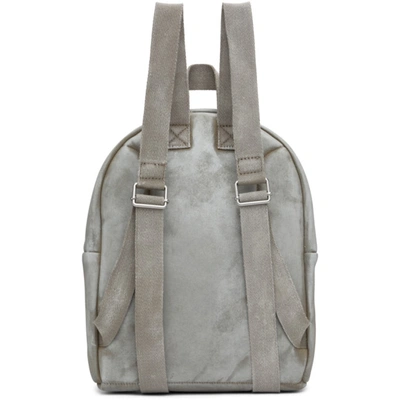 Shop Maison Margiela White Mini Microsuede Backpack In T1003 White