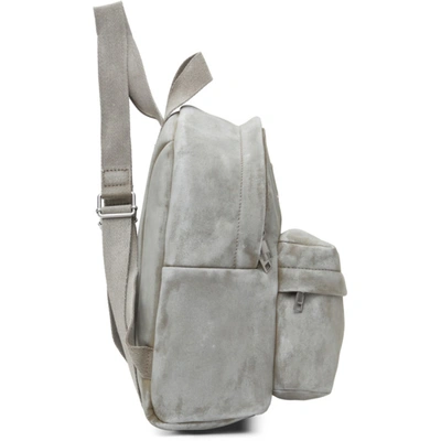 Shop Maison Margiela White Mini Microsuede Backpack In T1003 White