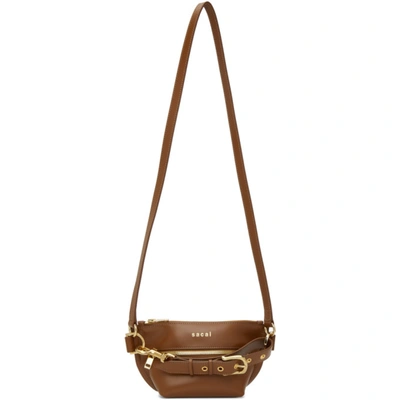 Shop Sacai Brown Trapezoid Wallet Bag In 601 Brown