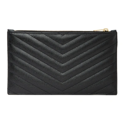 Shop Saint Laurent Black Monogramme Bill Pouch In 1000 Black