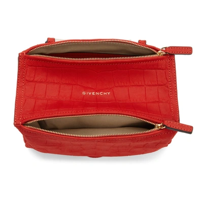 Shop Givenchy Red Mini Pandora Bag In 600 Red