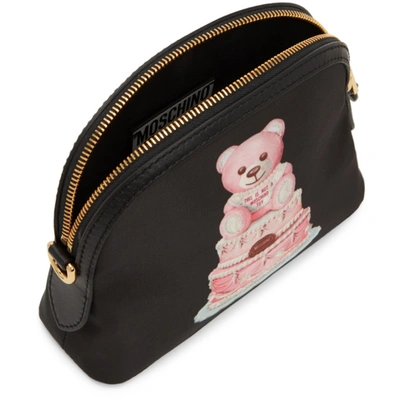 Shop Moschino Black Cake Teddy Bear Shoulder Bag In A1555 Black