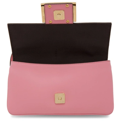 Shop Fendi Pink Mini Baguette Wallet Bag In F082f Pink