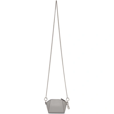 Shop Givenchy Grey Baby Antigona Bag In 058 Pearl