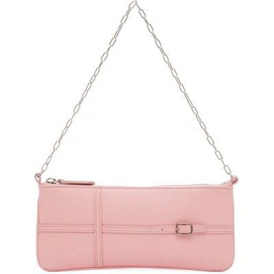 Shop Abra Pink Belt Baguette Bag