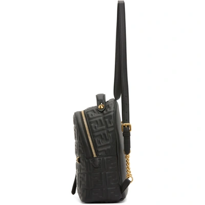 Shop Fendi Black Mini 'forever ' Backpack In F15zw Black