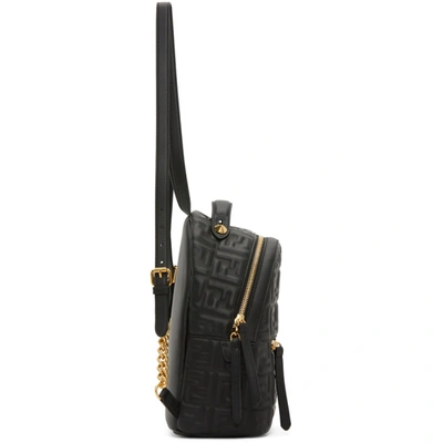 Shop Fendi Black Mini 'forever ' Backpack In F15zw Black