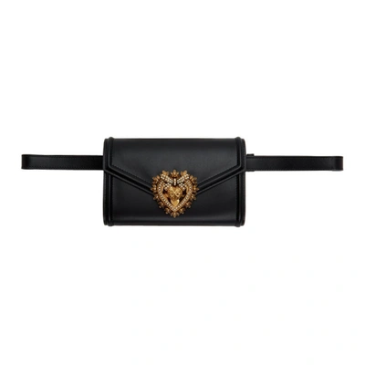 Shop Dolce & Gabbana Black Devotion Pouch In 80999 Black