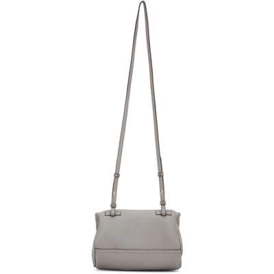Shop Givenchy Grey Mini Pandora Bag In 058 Pearl