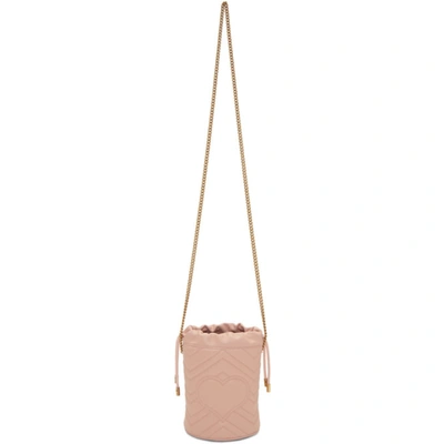 Shop Gucci Pink Mini Gg Marmont 2.0 Bucket Bag In 5909 Pink