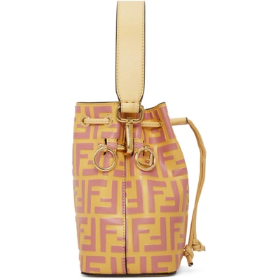 Shop Fendi Pink Embossed Mini Mon Trésor Bag In F1b1i Pink