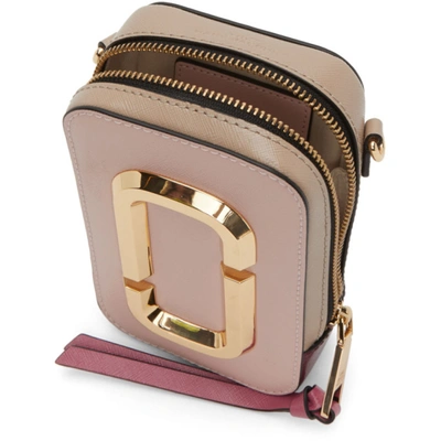 Shop Marc Jacobs Pink & Beige 'the Hot Shot' Shoulder Bag In 697 Rose Mu