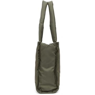 Shop Marc Jacobs Khaki Heaven By  Logo Tote In Junglegreen