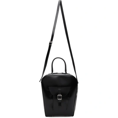 Shop Junya Watanabe Black Leather Glass Shoulder Bag In 1 Black
