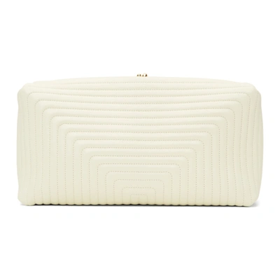 Shop Jil Sander Off-white Quilted Goji Clutch In 103 Yogurt