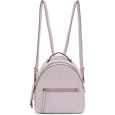 Shop Fendi Purple Mini ' Forever' Backpack In F1bz4 Anemo