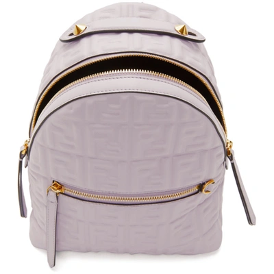 Shop Fendi Purple Mini ' Forever' Backpack In F1bz4 Anemo