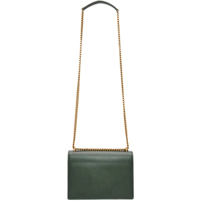 Shop Saint Laurent Green Medium Sunset Bag In 3045 Dkgreen