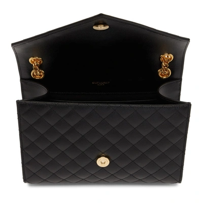 Shop Saint Laurent Black Medium Envelope Bag In 1000 Black