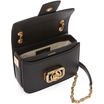 Shop Lanvin Black Small Swan Box Bag In 10 Black