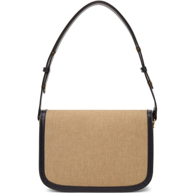 Shop Gucci Beige & Black ' 1955' Horsebit Shoulder Bag In 2599 Br Bl