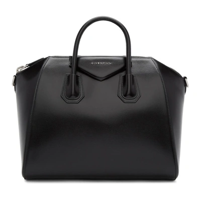 Shop Givenchy Black Medium Antigona Bag In 001 Black