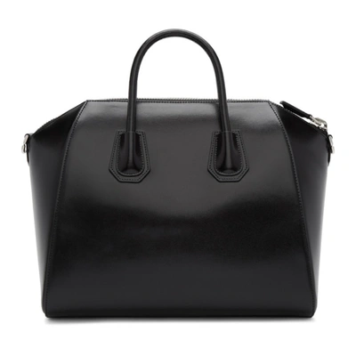 Shop Givenchy Black Medium Antigona Bag In 001 Black