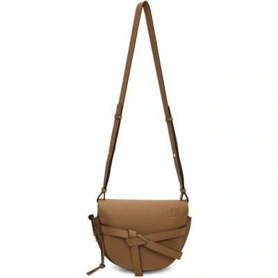 Shop Loewe Brown Small Gate Bag In 3980 Oak