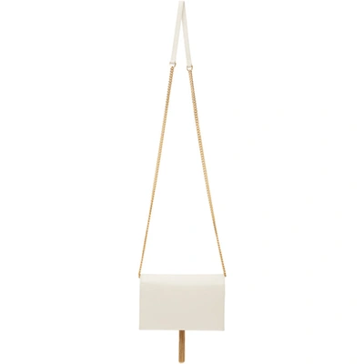 Shop Saint Laurent Off-white Kate Tassel Chain Wallet Bag In 9207 Vintwh