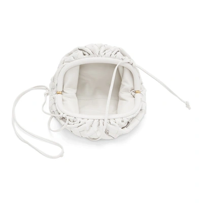 Shop Bottega Veneta White Mini 'the Pouch' Clutch In Chalk