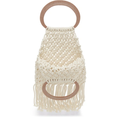 Shop Nanushka Off-white Rope Top Handle Bag In Creme