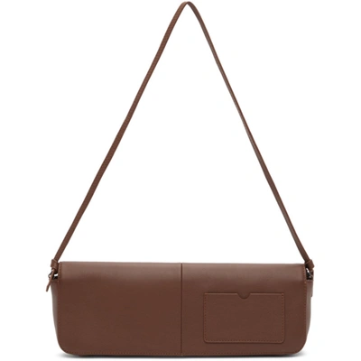 Shop Abra Brown Big Baguette Bag