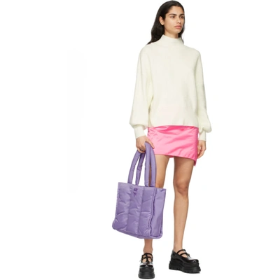 Shop Marc Jacobs Purple Heaven By  Logo Tote In Soft Violet