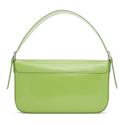 Shop By Far Green Patent Manu Shoulder Bag In Mtc Matcha