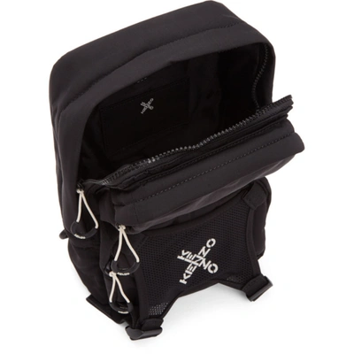 Shop Kenzo Black Single Shoulder Backpack In 99 Black