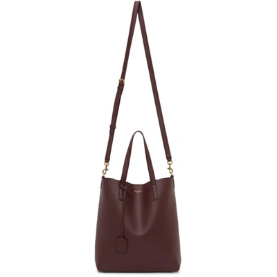 Shop Saint Laurent Burgundy Toy North/south Shopping Tote In 6475 Redl