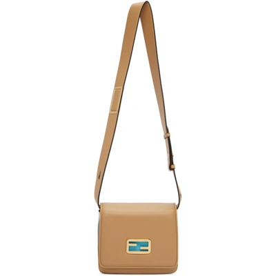 Shop Fendi Beige Small Shiny Id Bag In F1cbn Honey