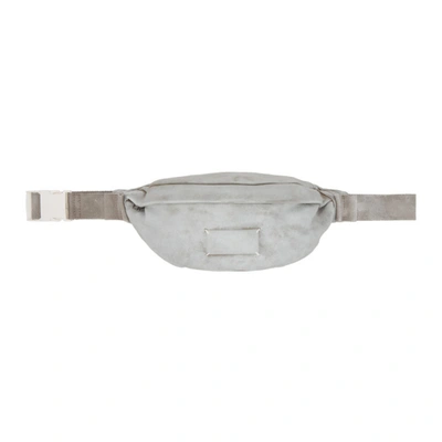 Shop Maison Margiela Grey Faux-suede Belt Bag In T1003 White