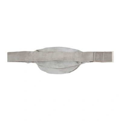 Shop Maison Margiela Grey Faux-suede Belt Bag In T1003 White