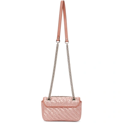 Shop Gucci Pink Mini Gg Marmont Shoulder Bag In 5966 Rosa