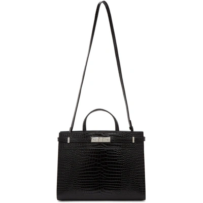 Shop Saint Laurent Black Small Manhattan Tote In 1000 Black