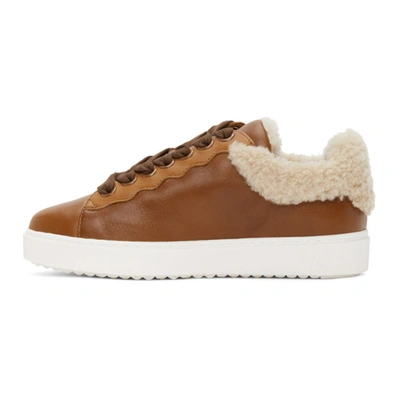 Shop See By Chloé Brown Shearling Essie Sneaker In 213 Brown