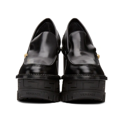 Shop Versace Black Greta Empire Heels In D41oh Black