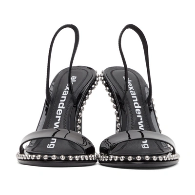 Shop Alexander Wang Black Patent Nova Heeled Sandals In 001 Black