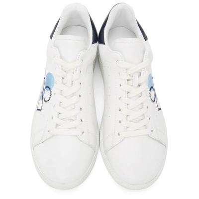 Shop Isabel Marant White & Blue Billyo Sneakers In 30bu Blue